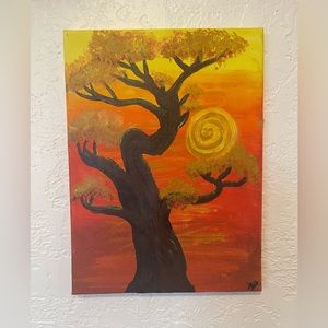 Original Acrylic Art. Acrylic on Canvas. 11x9in